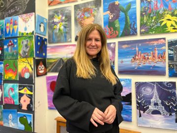 Marci Feede of the paint place  Artist Studios Upper West Side