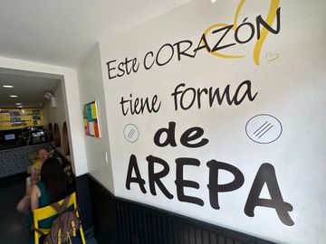 Classic Arepas sign Venezuelan Greenwich Village