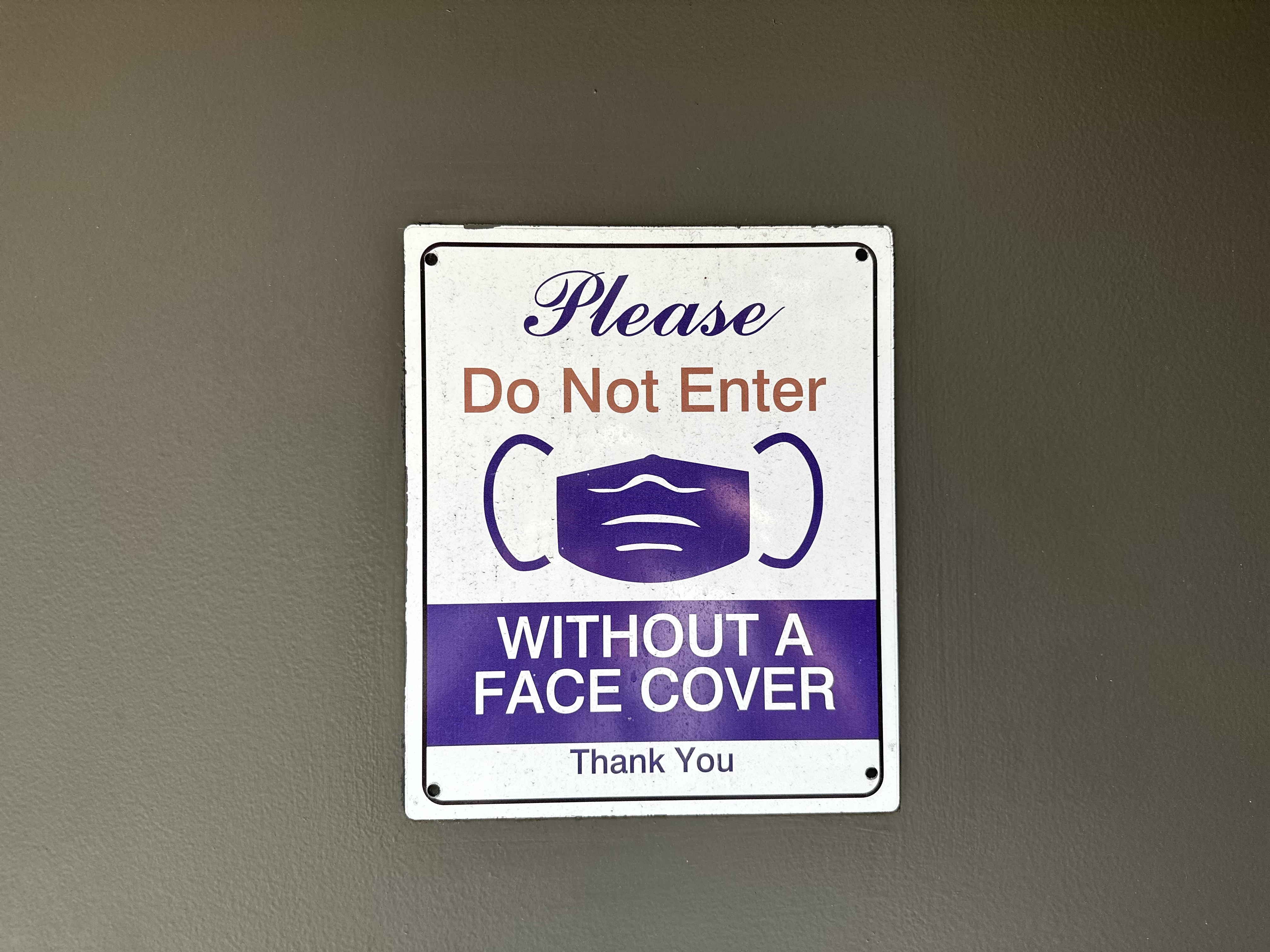 This face mask sign was still on E90th Street. 