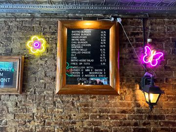 Corner Bistro menu board Bars American West Village