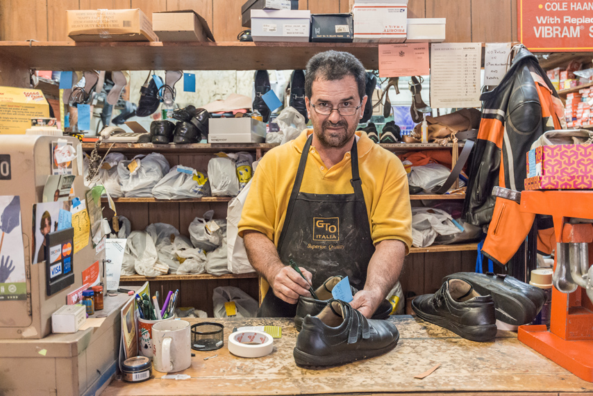 Shoe store repair shop