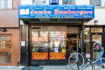 Jumbo Hamburgers 2 American Breakfast Burgers Harlem Morningside Heights