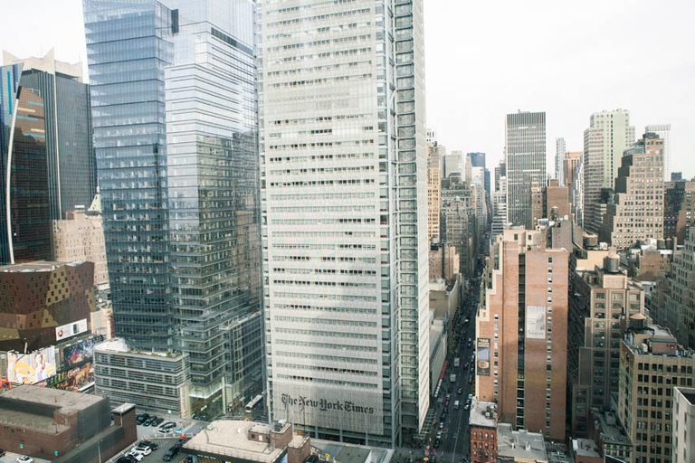 The New York Times Building 1 Headquarters and Offices Garment District Hudson Yards Times Square Hells Kitchen