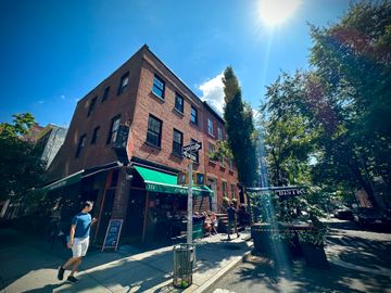 Corner Bistro outside sunny on W4th Street American Bars West Village