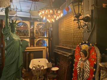 interior stock of demolition depot Vintage Furniture Antiques East Harlem