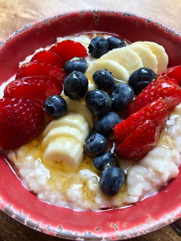 Creamy Coconut Oatmeal at Fresh From Hell Sandwiches Juice Bars Soup Midtown West Hells Kitchen